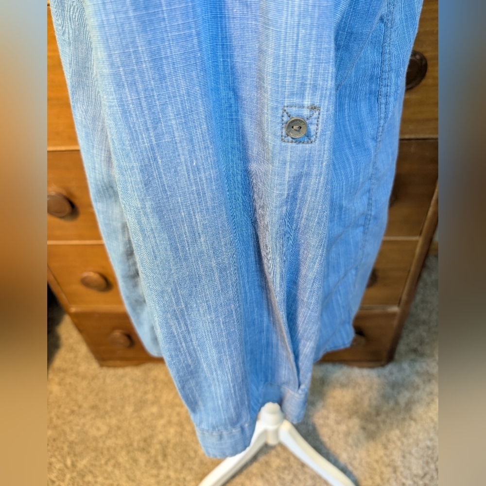 Surplus Custom Co. Mens Western Double Pocket Blue Button Down - Picture 5 of 10